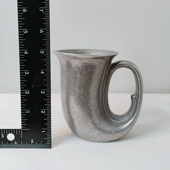 Vintage Wilton Armetale USA Pewter Horn Cup, Beer Mug, 70s Tavern Stein Tankard - Picture 6 of 7
